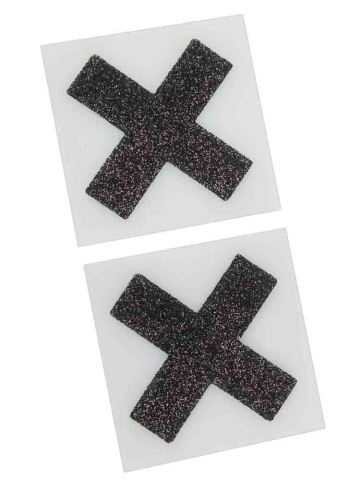 Nippelsticker X-Form schwarz  2