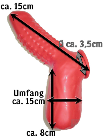 Penishülle mit Noppen - rot  2