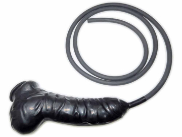 Penishülle REALISTIK XL schwarz + extra langer Schlauch  2