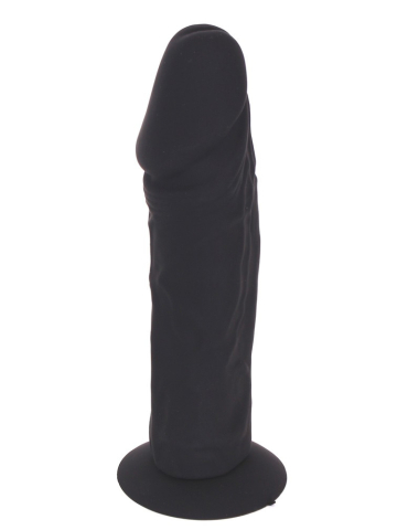 Silikon-Dildo 17cm mit Saugnapf schwarz  2
