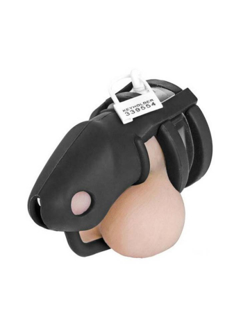 Silikon Keuschheitskäfig schwarz  2