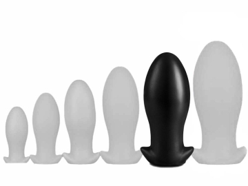 Silikon Plug Bullet Egg XLARGE 18 x 7.5cm schwarz  2