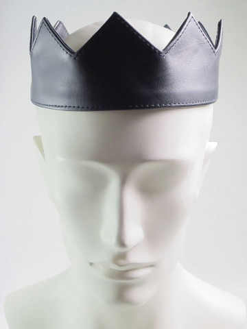 Leder-Krone für Kings and Queens - schwarz  2