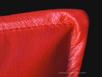 Leder-Kissenhülle 50x50 ROT - Specially made to order  2