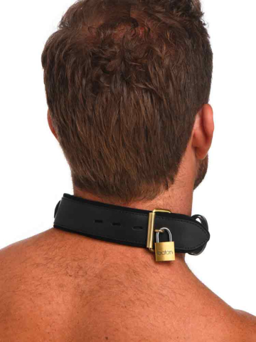 Tracking Halsband abschließbar schwarz  2