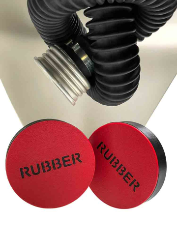XTRM Augenclips "RUBBER" GP5 rot-schwarz  2