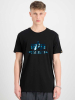 Alpha Industries Basic T-Shirt Foilprint schwarz-blau 