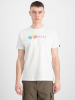 Alpha Industries Label  T-Shirt - weiss - metal - red 