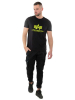 Alpha Industries Basic T-Shirt - schwarz - neon gelb 
