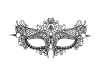 OUCH Black&White Augenmaske Modell Queen 