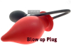 Blow-Up Butt Plug Größe M - rot + Schaumkern 