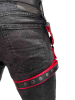 BRUTUS Leg Harness schwarz-rot 