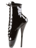 DEVIOUS Ballet Heel Lack-Stiefeletten schwarz 