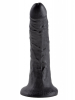 Dildo KING COCK 7 inch - 17.8x4.1cm - schwarz 