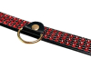 Fetisch Halsband Kristall schmal rot 