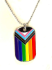 Progressive Pride Regenbogen TAG an Kette 