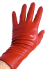 Gummi-Handschuhe - kurz - rot 