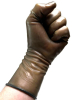 Gummi-Handschuhe - kurz - smoke-fumee 