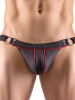 Jockstring Neopren-Optik schwarz-rot 