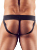 Jock-Strap mit Grobnetz-Front schwarz 