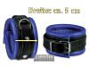 Leder-Fussfessel, blau - 5 cm 