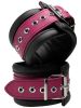 Leder-Fussfessel, Fuchsia-Pink - 6,5cm 