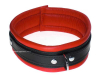 Leder-Halsband, gepolstert rot 5cm 