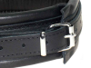 Leder-Halsband, gepolstert schwarz 5cm 