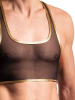 MANSTORE Cropped Top schwarz-gold 