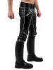 Mister B Leather FXXXer Jeans schwarz - weiße Paspel 