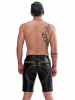 Mister B Leather FXXXer Shorts - gelbe Paspel 