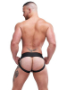 Mister B Leder Premium Jock - schwarz-orange 