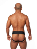 Mister B Leder Premium Jock - schwarz-schwarz 