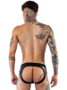 Mister B Neopren Jock Brief schwarz 