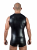 Mister B Neopren Sleeveless T-Vest mit Zip - schwarz 