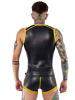 Mister B Neopren Sleeveless T-Vest mit Zip - schwarz-gelb 