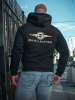 Mister S Logo Zip Front Hoodie schwarz-grau 