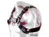 Oberkörper-Harness PITBULL mit roter Paspel - 4cm 