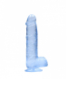 REALROCK Dildo Crystal Clear 6" blau 