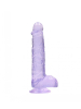 REALROCK Dildo Crystal Clear 6" purple 