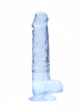 REALROCK Dildo Crystal Clear 8" blau 