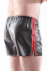 Leder-Boxershort Doppel-Streifen in ROT 