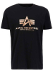 Alpha Industries Basic T-Shirt Foilprint schwarz-gold 