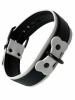 BRUTUS Puppy Hunde-Halsband schwarz-weiss 