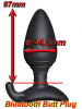 BLUETOOTH® Butt Plug HUSH M - 44x97mm mit Vibration 