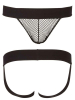 Jock-Strap mit Grobnetz-Front schwarz 