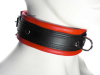 Leder-Halsband, gepolstert rot 5cm 