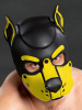 Mister S Neopren K9 Puppy-Maske - schwarz/gelb 