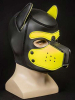 Mister S Neopren Puppy-Maske - schwarz/gelb 