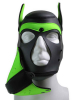 Mister S Neopren Puppy-Maske - schwarz/lime 